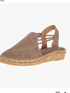 Toni Pons 'Nuria' Suede Espadrille Sandals - Taupe - Size 42
